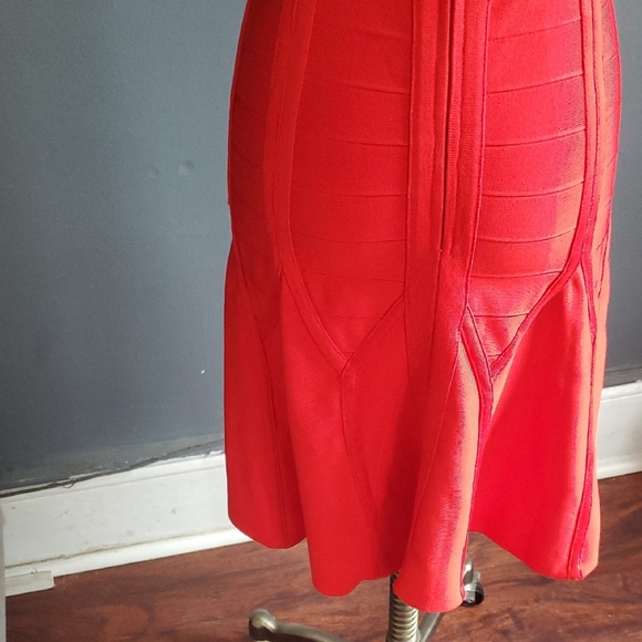 Nwt Topshop Red Sleeveless Fit and Flare Bodycon Dress - Picture 7 of 12